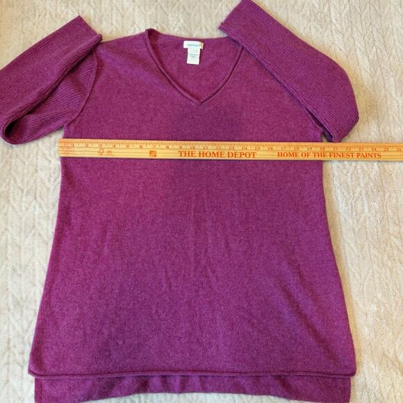 Sundance 100% Cashmere V-Neck Pullover Sweater Purple Women's Size Small - Picture 5 of 5